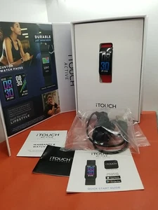 iTouch Active Reloj Inteligente Rastreador de Ejercicio Impermeable Rojo para Hombres y Damas - Imagen 1 de 9
