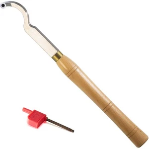 Hollower Wood Turning Tool Swan Neck Woodturning Lathe Tipped Bended Chisel w... - Picture 1 of 5