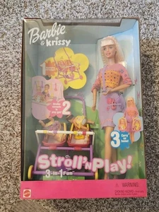 Barbie y Krissy Stroll 'N Play muñecas divertidas 3 en 1 2001 Mattel #50964 nuevas - leer por favor - Imagen 1 de 4
