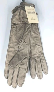 ColdWater Creek weichste geraffte Lederhandschuhe bronze Größe Large Misses14-16 neu - Bild 1 von 4