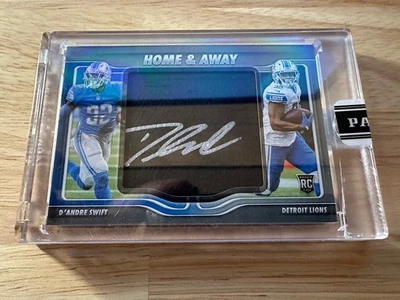 2020 Panini Instant NFL Home & Away D'andre Swift Rookie RC Auto 2/10 - Image 1 of 2