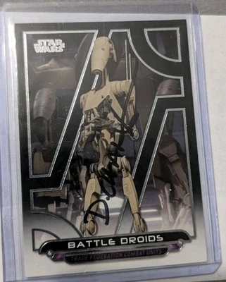 Star Wars Concept Artist Doug Chiang Signed Battle Droid Galactic Files Card - Image 1 of 3