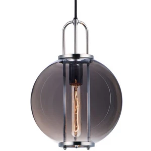 Maxim 10084MSK Nickel Minaret 11"W Smoke Glass Pendant - Picture 1 of 5