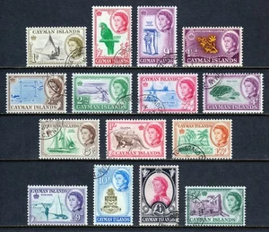 CAYMAN IS. — JUEGO PICTÓRICO SCOTT 153-167 — 1962 QEII — USADO — SCV $60 - Imagen 1 de 2