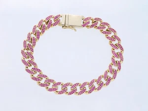 Pulsera Zafiro Rosa Oro 750 Valor: 12.000 EUR GIL Cert. Joyería Deta excelente precio - Imagen 1 de 8
