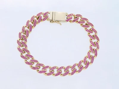 Armband Pink Saphire 750 Gold Wert: 12.000 EUR GIL Zert. Deta Schmuck Top Preis - Bild 1 von 4