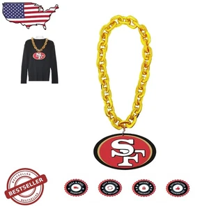 San Francisco 49ers Team Emblem Fan Kette - Gold EVA Schaum, robust, Erwachsenengröße - Bild 1 von 3