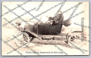 Antike RPPC Model T Ford Auto Motor Car Echt Foto Postkarte  - Bild 1 von 14
