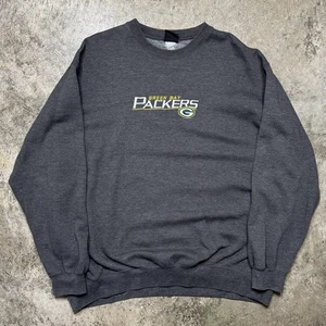 Green Bay Packers Vintage bestickt Rundhalsausschnitt grau Pullover Herren 3XL NFL Football - Bild 1 von 5