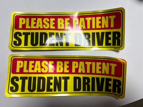 Student Driver Sticker Magnet for Car 2 Pack, Please Be Patient Student ...