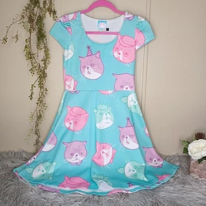 Lolita Kawaii Japan LA Cat Dress Size L - Picture 1 of 5