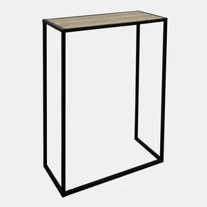 Slim Light Wood Console Table with Metal Frame – Compact Hallway Shelf - Picture 1 of 12