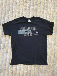 Camiseta Philadelphia Sixers Adulto Grande Vintage Negra Gráfica - Imagen 1 de 6