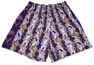 Pantalones Cortos Flow Society Para Hombres Lacrosse Talla XXL 2XL Argyle Canguros Púrpura Equipo - Imagen 1 de 12