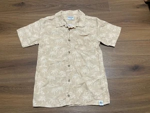 Free Planet Tan Button Down Shirt Linen/Cotton Size 12 NWOT - Picture 1 of 4