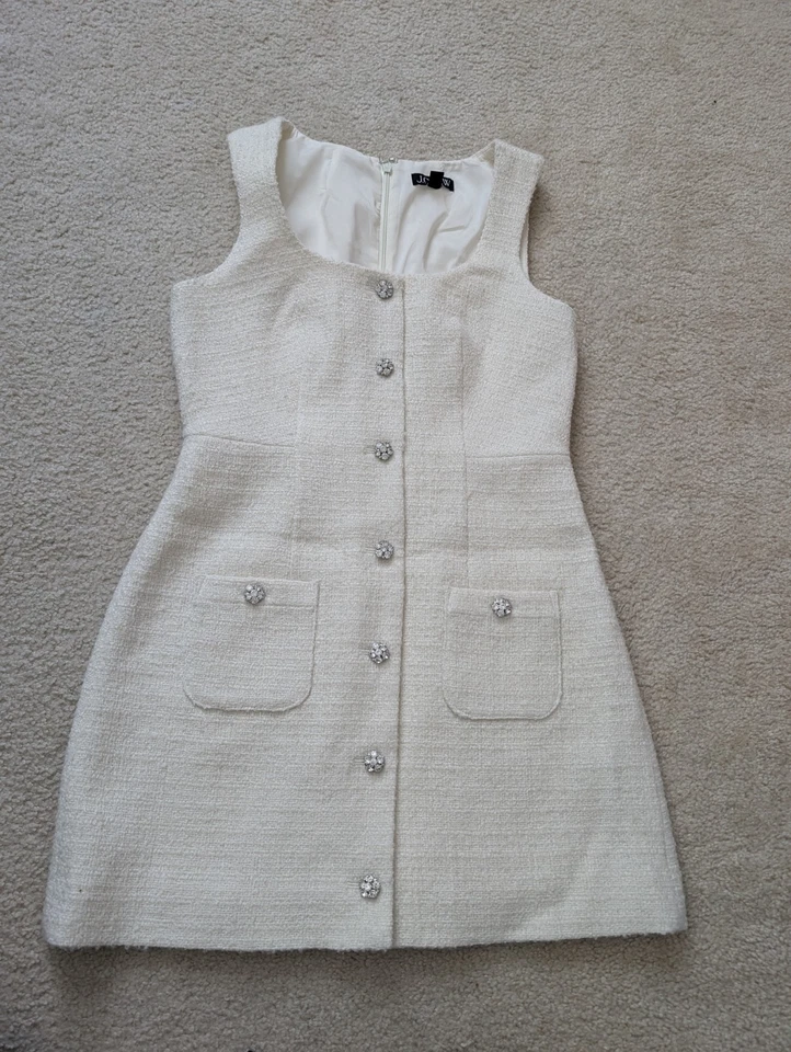 Новый J экипажа платье 6 женщин София без рукавов мини в синий твид - Изображение 1 из 4