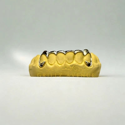 Barra delantera curva Custom FIT Grillz (plata de ley 925/molde libre) Foto 1 de 3