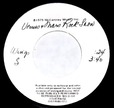 MINT PRISTINE BEATLES PAUL McCARTNEY RARE TEST PRESSING VENUS & MARS / ROCK SHOW - Image 1 of 4