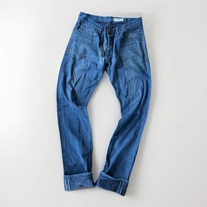 Gustin Raw Selvedge Jeans Herren 34 Slim Button Fly Made In US Blau Denim �� - Bild 1 von 11
