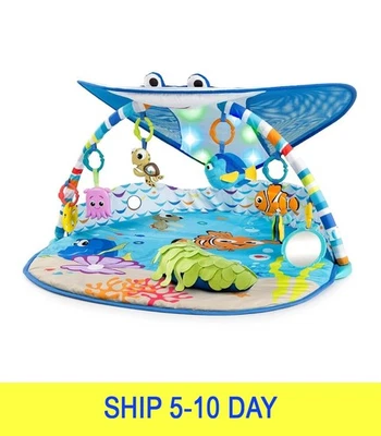 Bright Starts Disney Baby Finding Nemo Mr. Ray Ocean Lights & Music Gimnasio, Edades Ne Foto 1 de 4