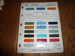 1963 Studebaker & Willys Commercial Ditzler PPG Paint Chips - Picture 1 of 1