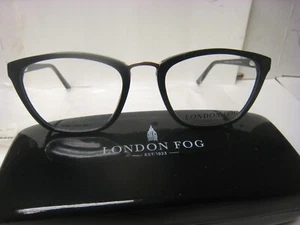 NEU London Fog TRUDY BLACK Gr. 52 -19 -135 mm Brillengestell & Etui - Bild 1 von 5