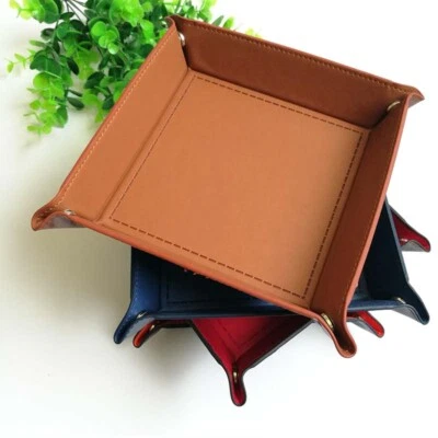 Taschenleerer Leder Ablageschale Tablett Serviertablett Tray Lederschale 4Farben - Bild 1 von 4