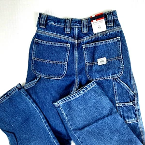 Y2K Bugle Boy Carpenter Jeans Boys Size 12 Ins 27 Blue Baggy Wide Leg Cotton - Picture 1 of 16