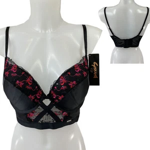 GOSSARD VIP SATINE Damen BH Longline-BH mit Bügel Gr. 80C Schwarz NEU - Bild 1 von 2