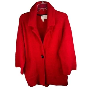 Anthropologie Cappotto Falena Giacca Donna Piccolo Rosso Lana Inverno Autunno - Foto 1 di 5