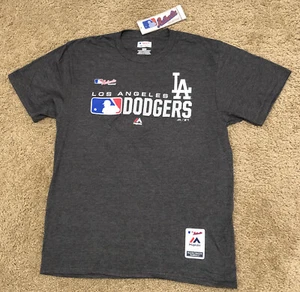 Majestic Authentic Collection Los Angeles Dodgers Grey Tee Men's Sz M - Picture 1 of 5