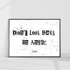 Oasis Dont look Back In Angers Lyrics Wall Art Typography Words Print Home decor