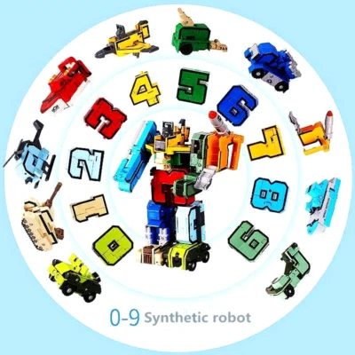 Building Block Educational Action Figure Transformational Robot Toy for Children - Image 1 of 4