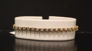(RI1) 10K Two-Tone Gold Diamond Bracelet - 7" - 5.9 Grams - .37 TCW - Picture 1 of 4