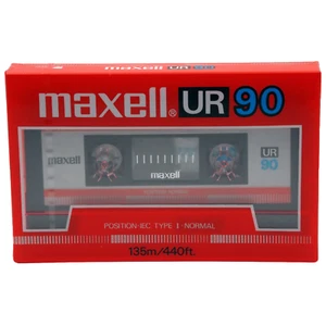 MAXELL UR 90 Minutes Ferric Type I Blank Audio Cassette Tape (1986) New  Sealed - Picture 1 of 8