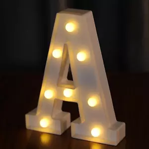 Light up Letters, Led Letters Lights 26 Alphabet, Decorative Lighted Letters, Ba - Picture 1 of 12