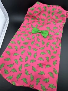 THE WORTHY DOG Al the Gator Dog Dress Lightweight Cotton Size Large - Picture 1 of 8