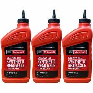 Motorcraft 75W140 Synthetic Gear Oil Fluid Rear Axle Lubricant Ford OEM 3 Pack - Picture 1 of 3