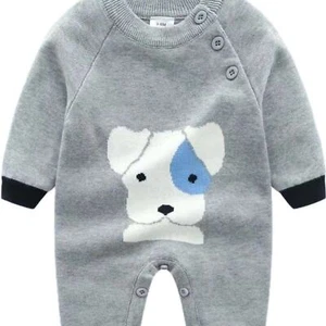 New boy’s long knit sweater romper 6-9 months - Picture 1 of 6