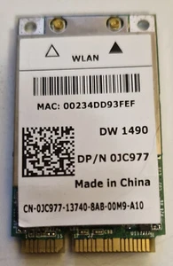 Carte Wifi Dell Broadcom Wireless Wifi Card DW1490 0JC977 BCM94311MCAG - Foto 1 di 2