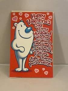Funny Vintage VALENTINE'S DAY Card FOR Husband American Greetings 1980’s Pop Up - Picture 1 of 3