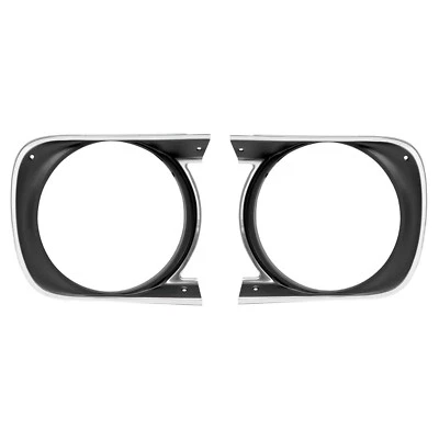 Conjunto de moldura de farol de alumínio REA para 1968 padrão Chevrolet Camaro - Imagem 1 de 3