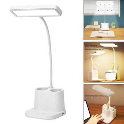 LED Schreibtischlampe Tischlampe dimmbar Leselampe Büroleuchte USB 3 Farbe - Bild 1 von 4