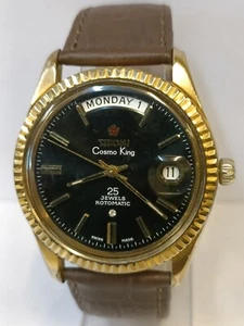 TITONI COSMO-KING PRESIDENT DAY 25J AUTOMATIC 737-360 SWISS MEN'S FULL WORKING - Picture 1 of 22