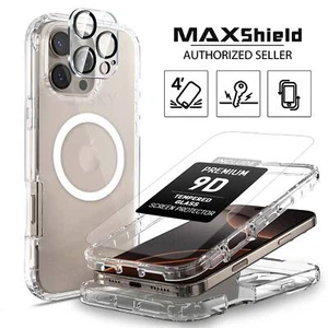 For iPhone 16 Pro Max 15 14 Plus 13 12 Shockproof Magnetic Full Body Case Cover - Picture 1 of 13