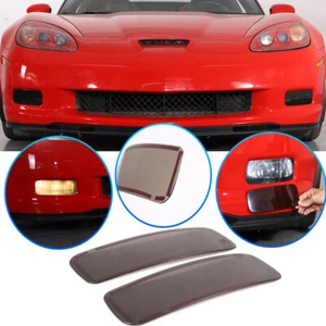 Blackout Smoked Front Fog Light Overlay Molding Trim Für Corvette C6 2005-2013 - Bild 1 von 16