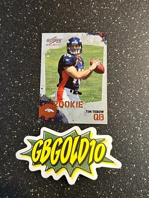 2010 Score - Select Tim Tebow #2 (RC) Silver - Image 1 of 2