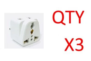 3pk Universal To European Adapter SS711 Type C Plug For EU Europe Outlet - Picture 1 of 7