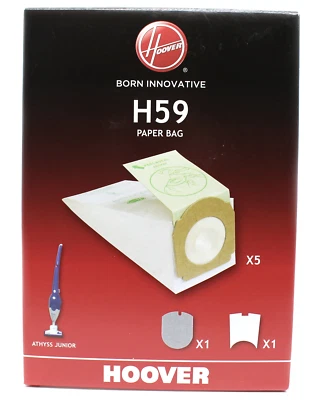 5 Paper Bags For HOOVER Athyss Vacuum Cleaner AS71 - Image 1 of 2