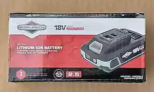 Briggs & Stratton 1697532 18V 2.5Ah Battery With USB Port - Picture 1 of 7